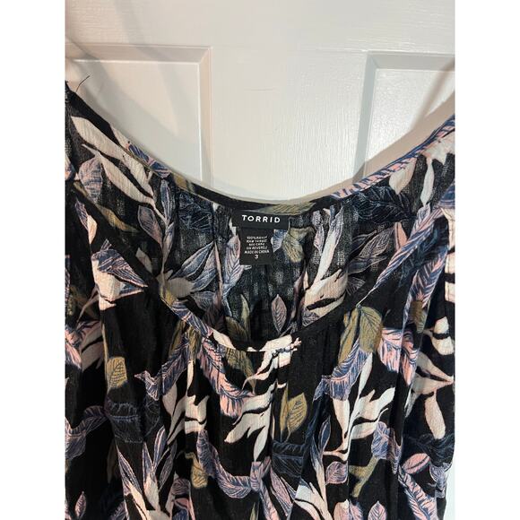 Torrid Feather‎ Plus Size Tank Womens Summer Blouse Size 3 XXXL - Picture 2 of 7